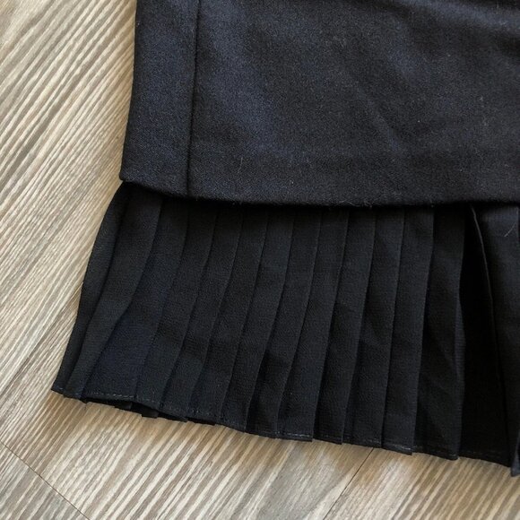 Sandro Ruffle Mini Skirt (Black) - Picture 3 of 3